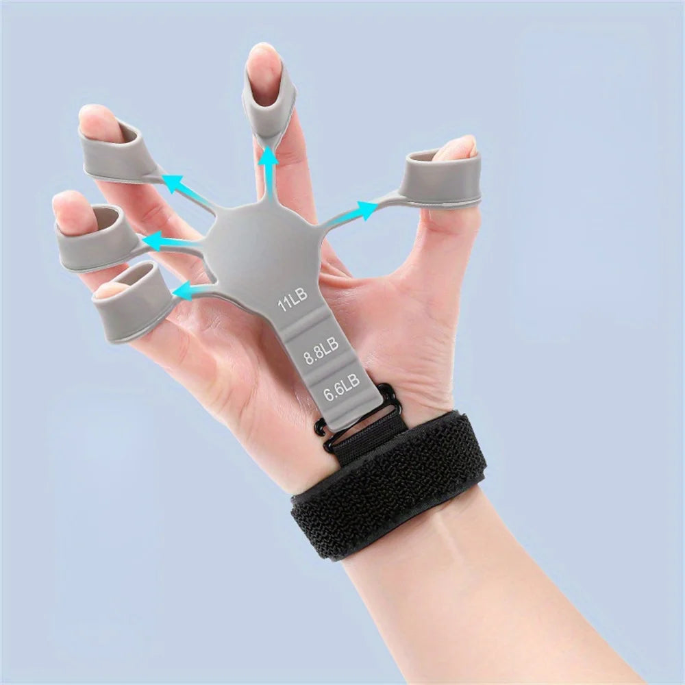 5-Finger Silicone Finger Trainer- Strengthen, Stretch & Soothe Your Hands - BudgetSpender