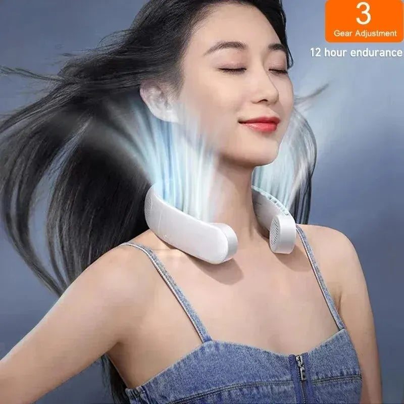 Portable Bladeless Neck Fan – Hands-Free Cooling, Anytime, Anywhere - BudgetSpender