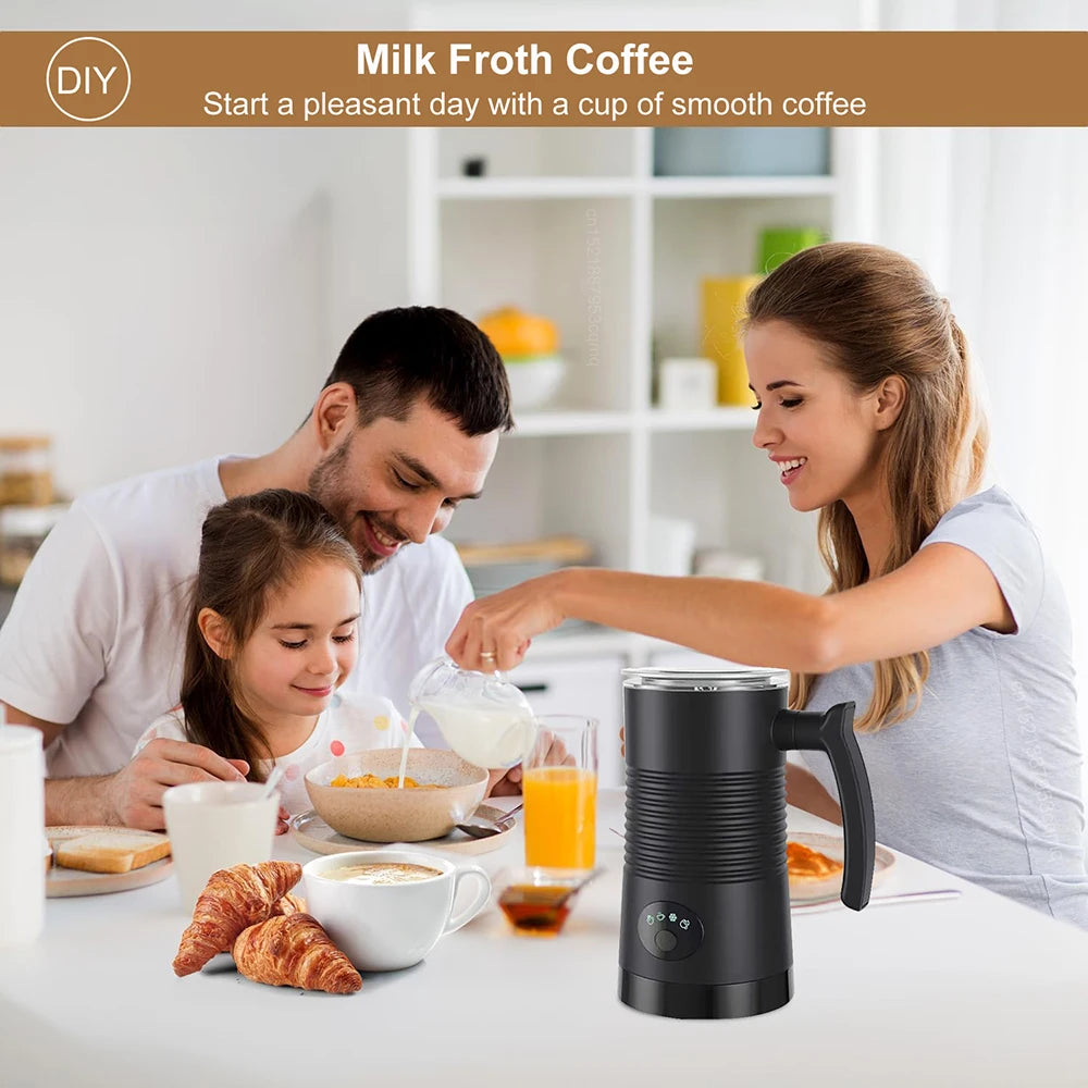 4-in-1 Electric Milk Frother & Foam Maker for Hot & Cold Coffee Drinks - BudgetSpender