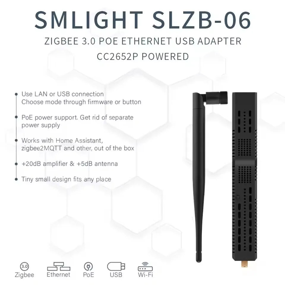 SMLIGHT Zigbee Coordinator Gateway – PoE, WiFi, USB for Smart Home Integration - BudgetSpender