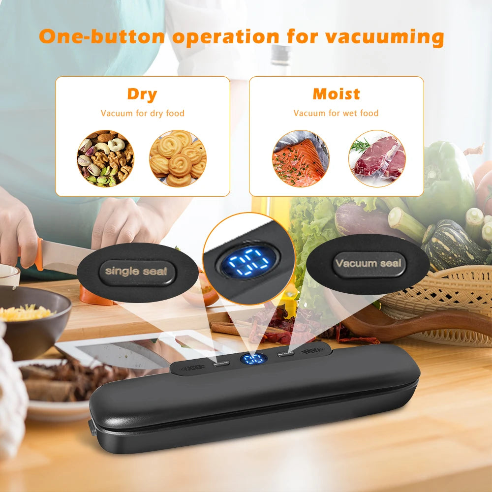 Vacuum Sealer Food Packaging Machine-With Free 10pcs Vacuum bags - BudgetSpender