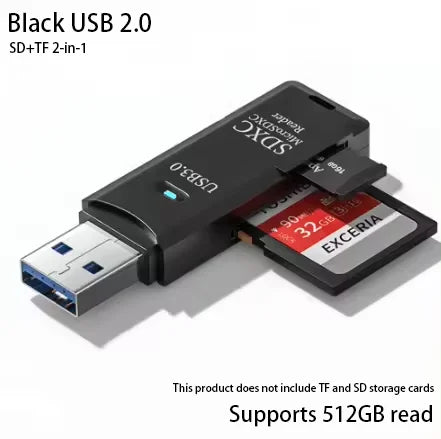 2-in-1 USB 3.0/2.0 Card Reader for TF & SD Cards - BudgetSpender