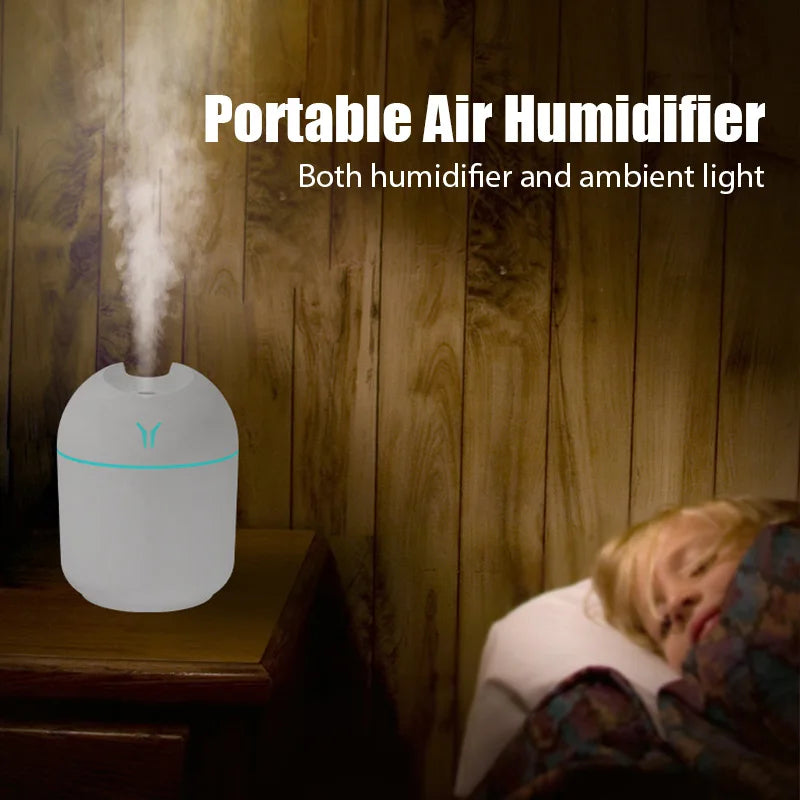 250ML Mini Aroma Diffuser USB Essential Oil Humidifier with LED Lamp - BudgetSpender