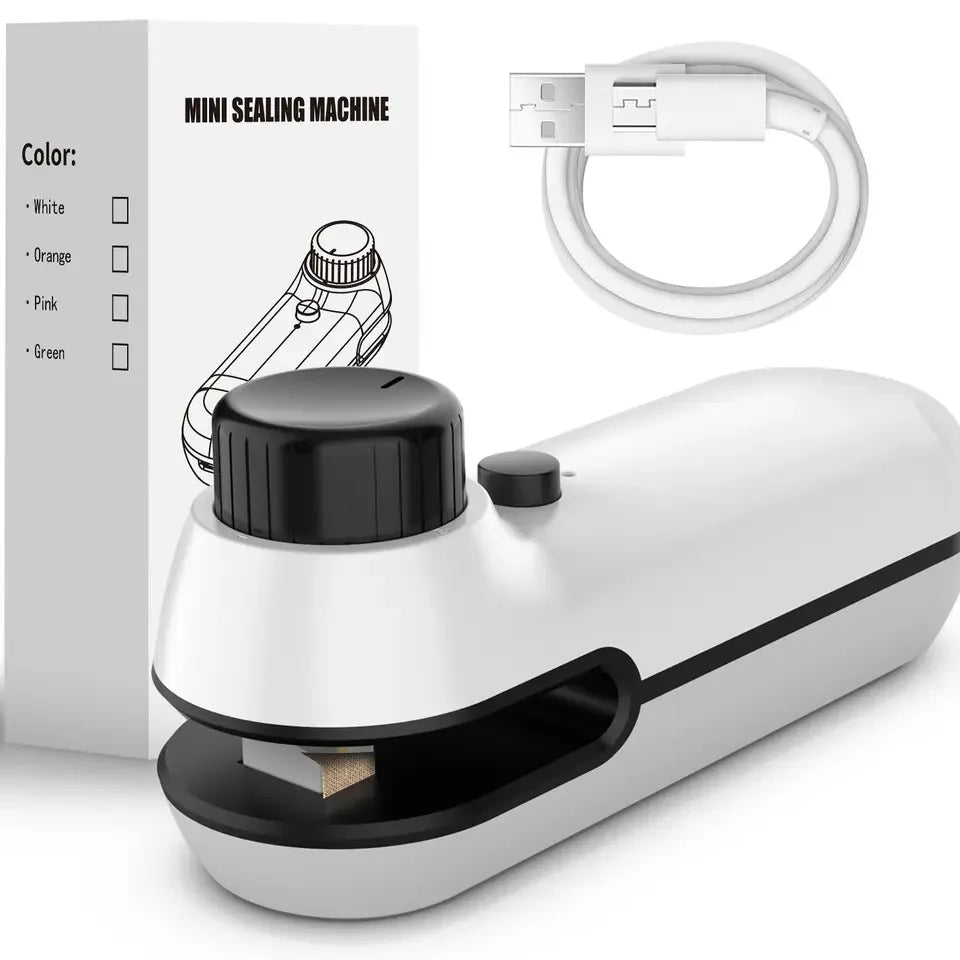 2-in-1 Rechargeable Mini Heat Sealer – Freshness at Your Fingertips - BudgetSpender
