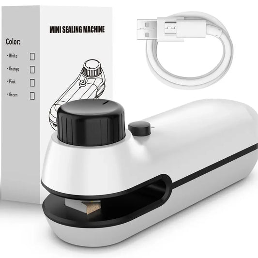 2-in-1 Rechargeable Mini Heat Sealer – Freshness at Your Fingertips - BudgetSpender