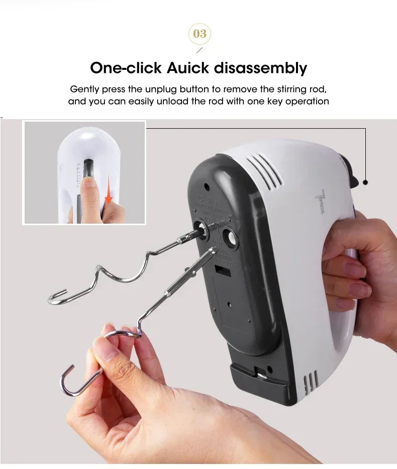 Handheld Electric Mixer for Eggs, Cream & Dough - BudgetSpender