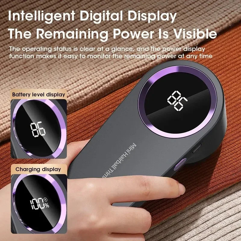 LED Digital Electric Lint Remover – Efficient Fabric Shaver for Clothes, Sweaters, and More - BudgetSpender