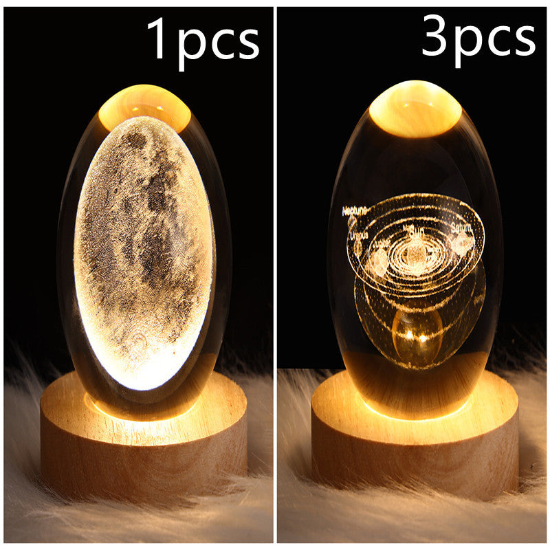 3D Crystal Night Light | Romantic Atmosphere Maker with Unique Designs - BudgetSpender