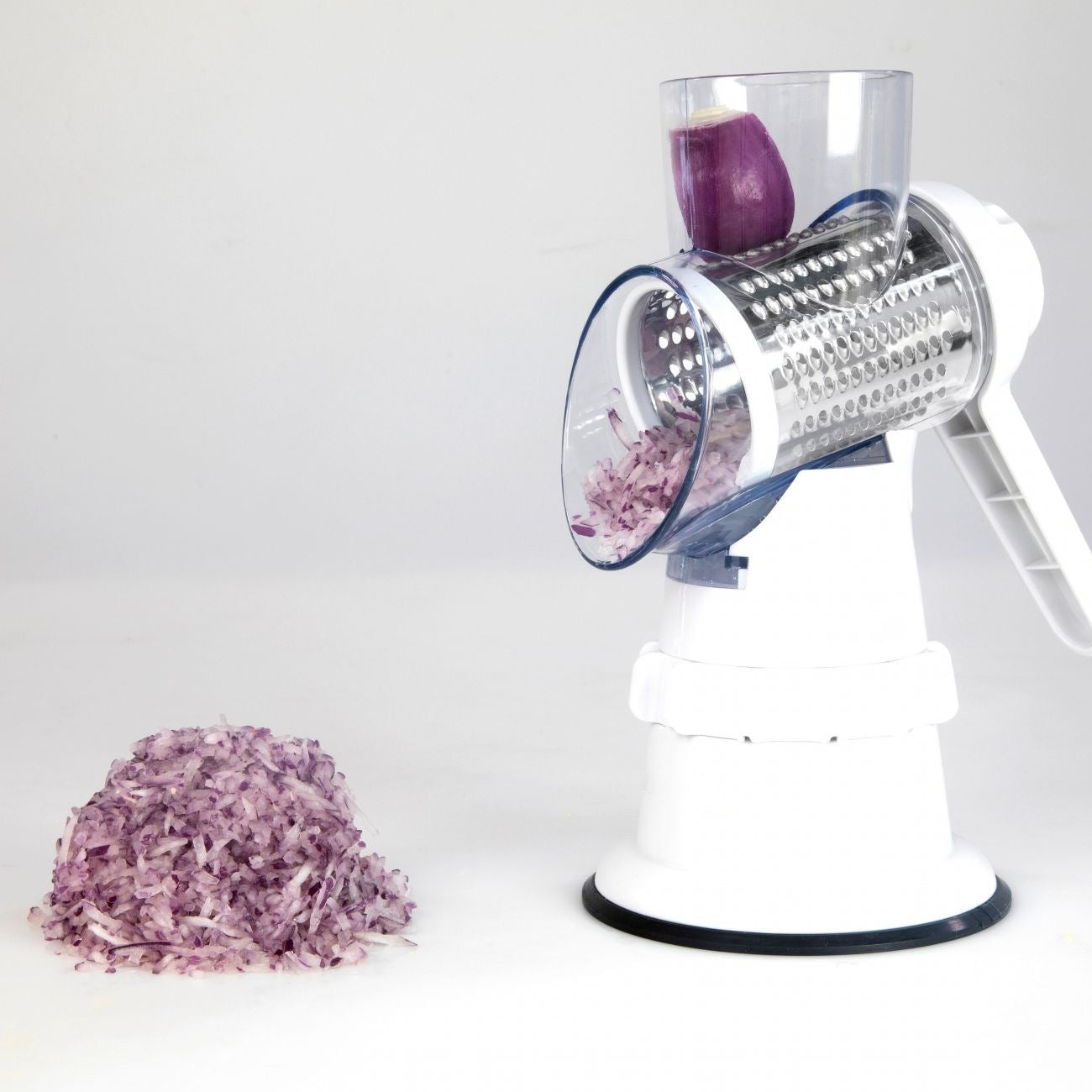 3 in 1 Vegetable Slicer & Grater – Manual Round Chopper Mandolin Shredder - BudgetSpender