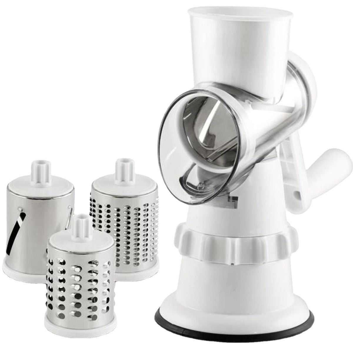 3 in 1 Vegetable Slicer & Grater – Manual Round Chopper Mandolin Shredder - BudgetSpender