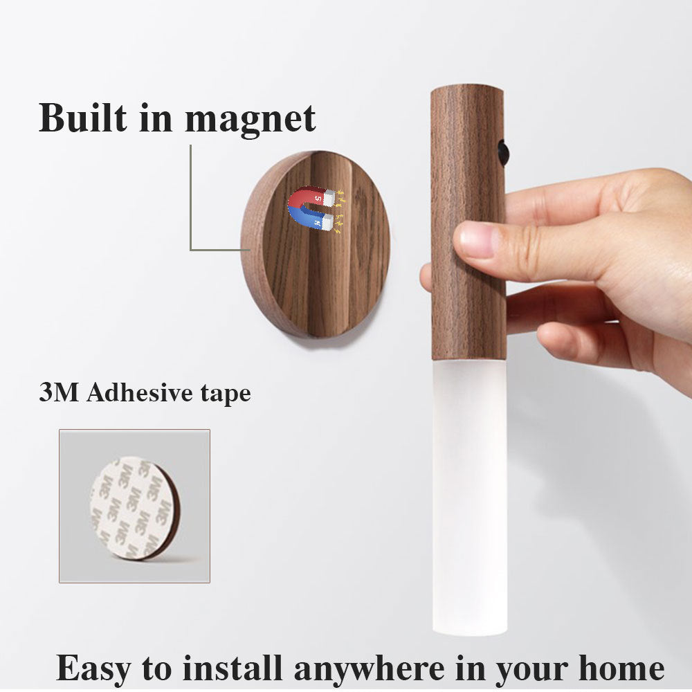 Rechargeable Motion Sensor LED Night Light – Magnetic Mount, USB Powered, Warm Light - BudgetSpender