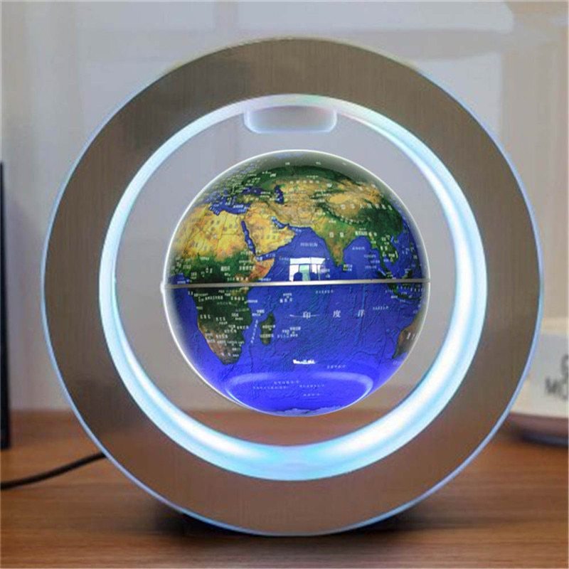 Round LED World Map Floating Globe – Anti-Gravity Magic with Stunning LED Display - BudgetSpender