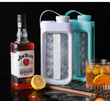 2-in-1 Ice Cube Tray & Water Bottle – Quick-Freezing Ice Balls for Whiskey, Cocktails, and More - BudgetSpender