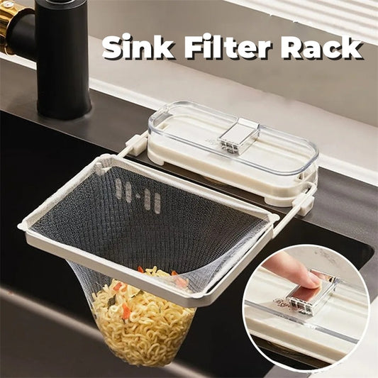 Kitchen Sink Filter Rack with Suction Cup | Disposable Leftover Strainer for Efficient Garbage Drainage - BudgetSpender