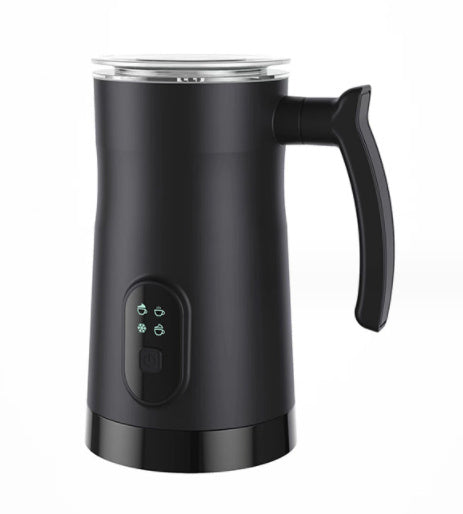 Automatic Stainless Steel Electric Milk Frother – Hot & Cold Whipping Machine for Coffee, Lattes & More - BudgetSpender