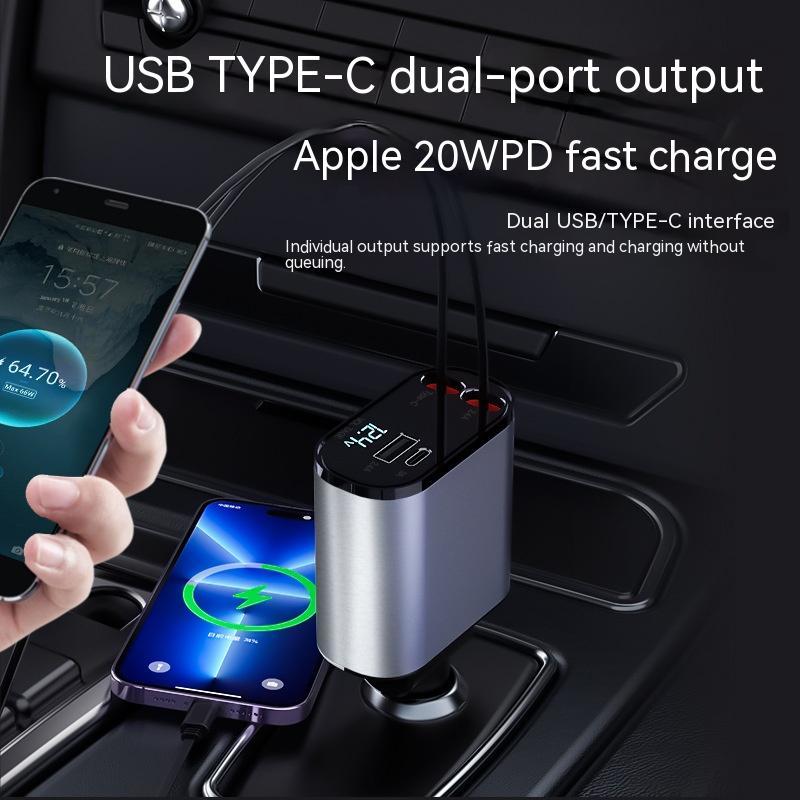 Retractable Car Charger – Ultra-Fast, Convenient Charging on the Go - BudgetSpender