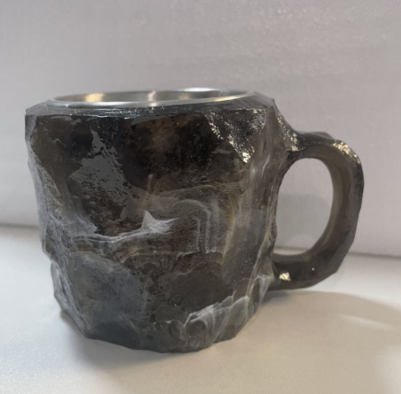 400ml Resin Mineral Crystal Coffee Mug with Handle – Elegant Mineral Crystal Cup for Home & Office Decor - BudgetSpender