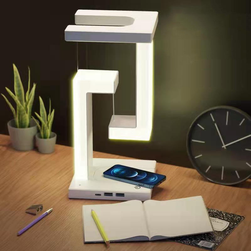 Floating Wireless Charging Lamp – Magnetic Balance Table Light with Phone Charger - BudgetSpender
