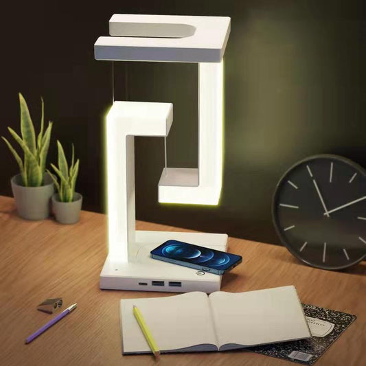 Floating Wireless Charging Lamp – Magnetic Balance Table Light with Phone Charger - BudgetSpender