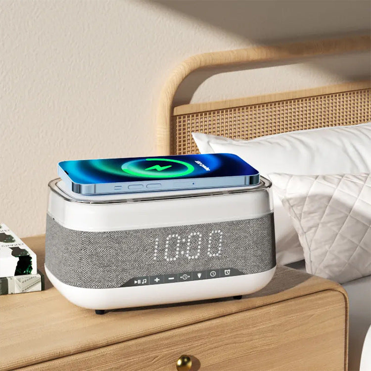 Intelligent Multifunctional Alarm Clock Bluetooth Speaker with Wireless Charger & Fast Charge - BudgetSpender