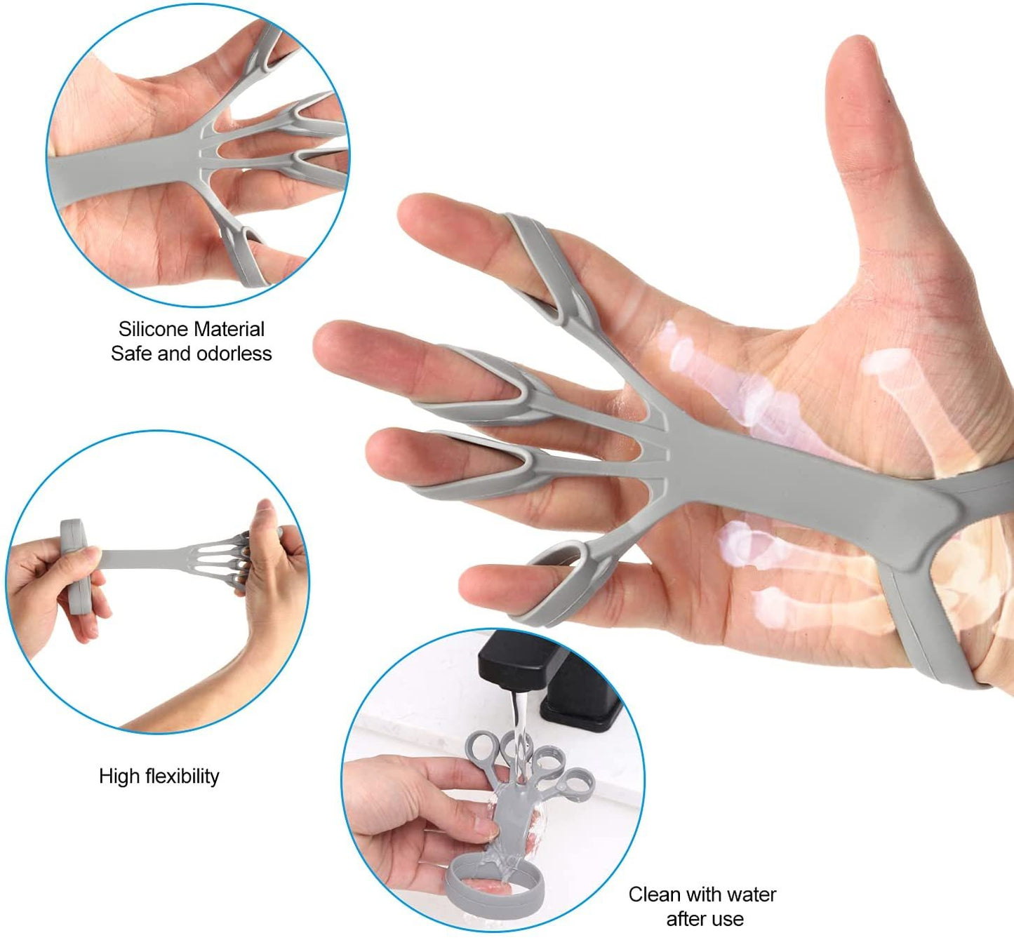Silicone Finger Exercise Stretcher – Hand Grip Trainer for Arthritis & Strengthening Rehabilitation - BudgetSpender
