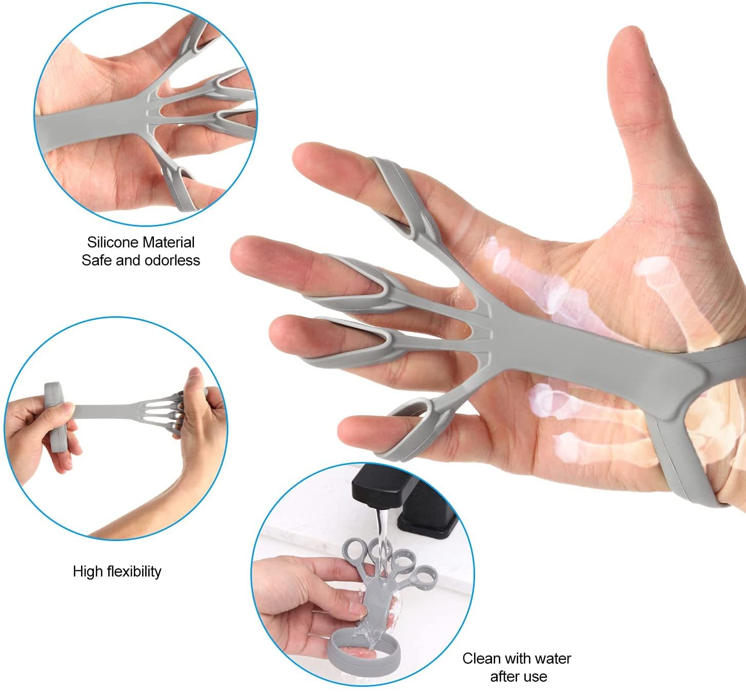 Silicone Finger Exercise Stretcher – Hand Grip Trainer for Arthritis & Strengthening Rehabilitation - BudgetSpender