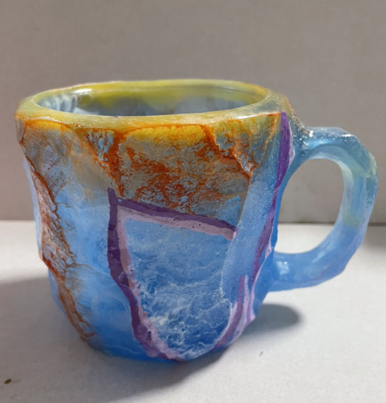 400ml Resin Mineral Crystal Coffee Mug with Handle – Elegant Mineral Crystal Cup for Home & Office Decor - BudgetSpender