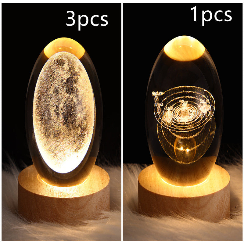 3D Crystal Night Light | Romantic Atmosphere Maker with Unique Designs - BudgetSpender